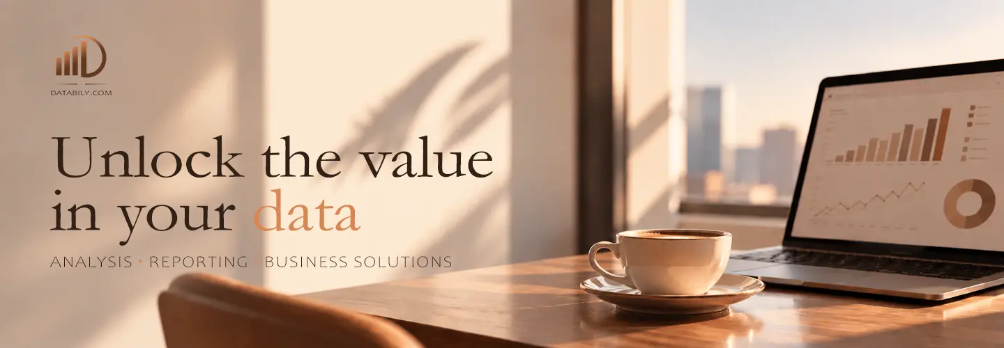 Databily.com. Unlock the value in your data. Analysis, reporting, business solutions.